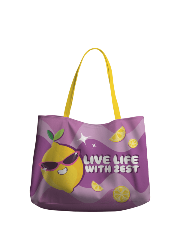 Lemon Zest Summer Tote Bag - Image 2