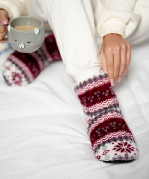 Fluffies Winter Slipper – Burgundy