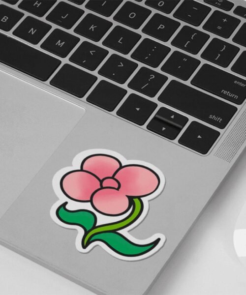 Pink Flower Sticker