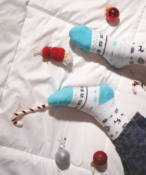 Long Neck Socks – White Christmas