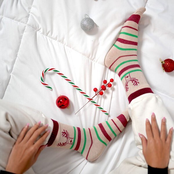 Long Neck Socks - Christmas Deer - Image 2