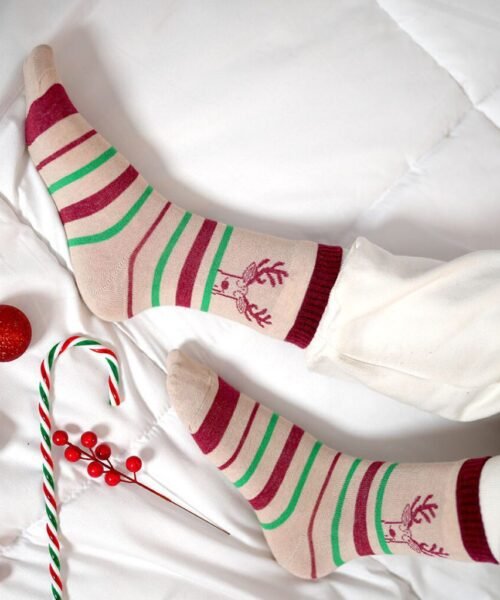 Long Neck Socks – Christmas Deer