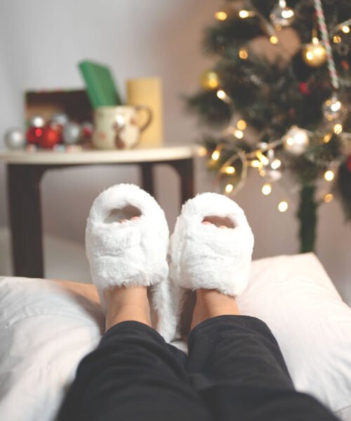 Fluffies Winter Slipper – Fur / White