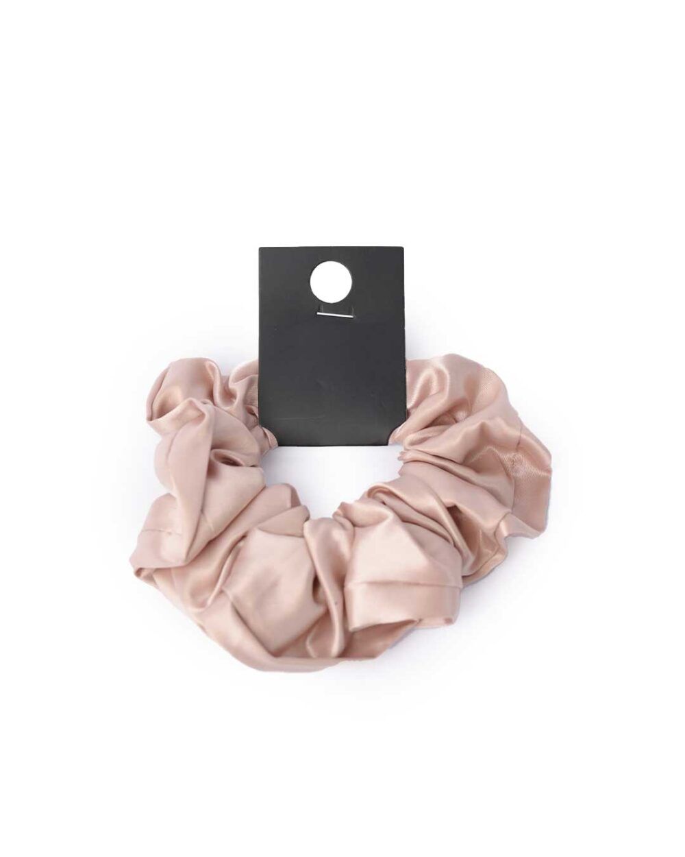 Beige Satin Scrunchie