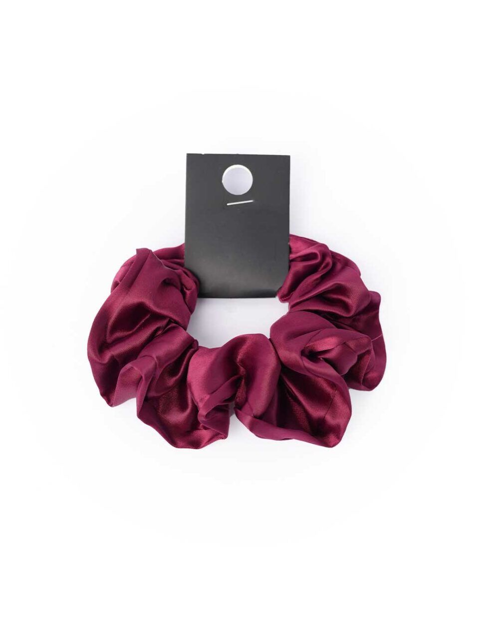 Burgundy Satin Scrunchie