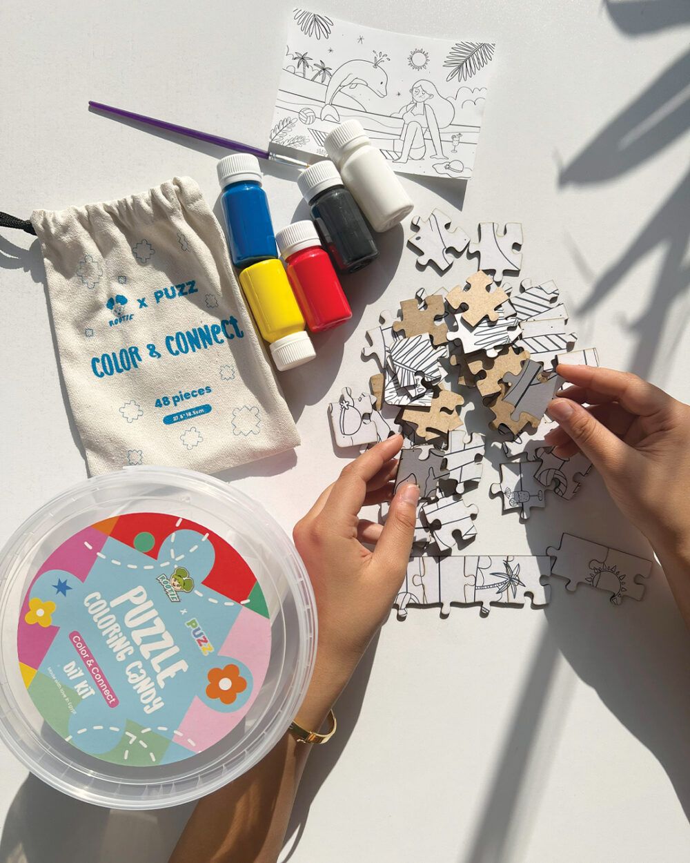 Color & Connect 🧩 – DIY Puzzle Painting Kit - Image 4