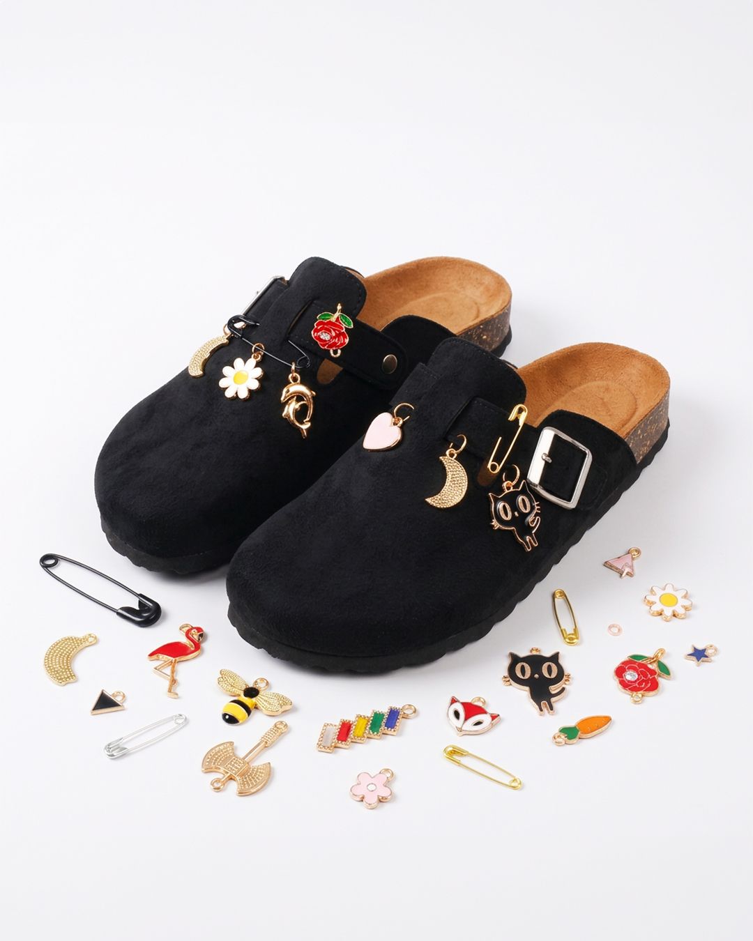 Charm Clogs Bundle –  Black