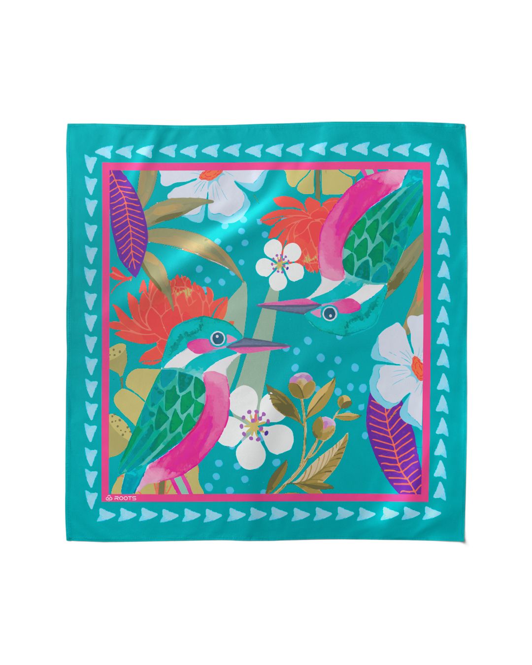 Love Birds – Silk Satin Summer Scarf